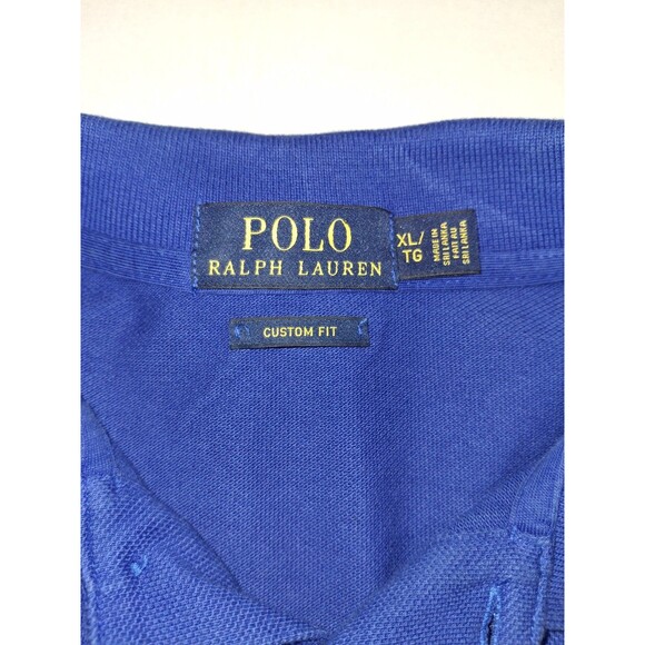 Polo Ralph Lauren Men's XL Custom Fit Short Sleeve Bl/Org Embroidered Pony Logo - Picture 2 of 9